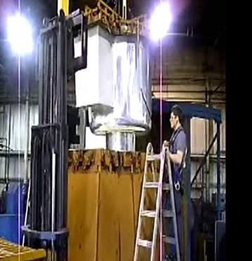 Granger ISS Being Pulled From Rotational Mold